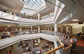 Interior of the W. W. Hagerty Library building.